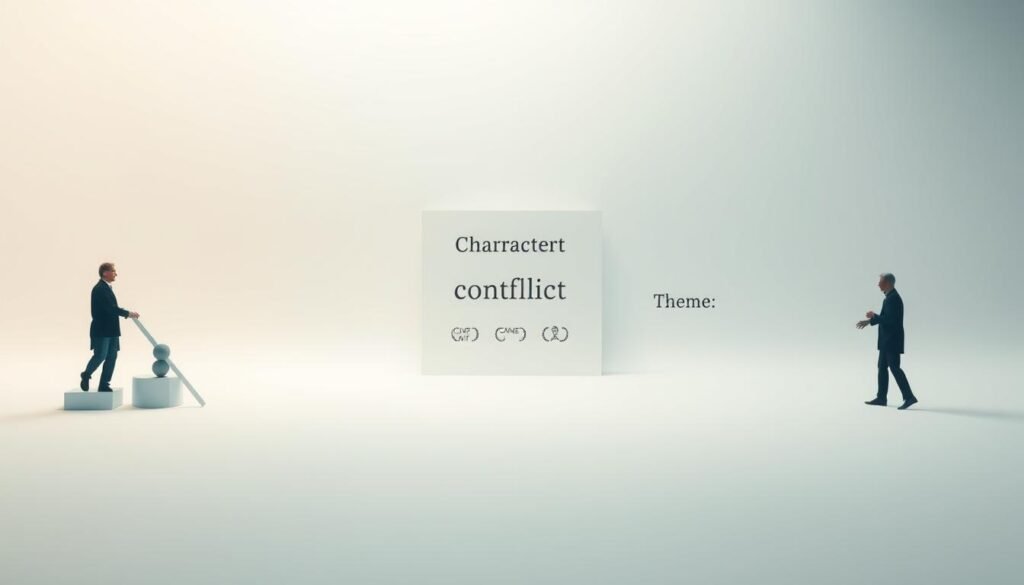 A modern, minimal, and visually striking composition depicting the core components of an effective brand story. In the foreground, a series of abstract shapes and symbols representing the key narrative elements - character, conflict, resolution, and theme. The middle ground features a clean, geometric layout of these narrative building blocks, with a sense of depth and hierarchy. The background is a soft, gradient-driven environment, evoking a sense of thoughtfulness and intentionality. The overall mood is one of refinement, simplicity, and a focus on the fundamental principles of storytelling. Lighting is soft and diffused, with a subtle play of shadows. The camera angle is slightly elevated, creating a sense of detachment and contemplation. A modern, minimal, and visually striking composition depicting the core components of an effective brand story. In the foreground, a series of abstract shapes and symbols representing the key narrative elements - character, conflict, resolution, and theme. The middle ground features a clean, geometric layout of these narrative building blocks, with a sense of depth and hierarchy. The background is a soft, gradient-driven environment, evoking a sense of thoughtfulness and intentionality. The overall mood is one of refinement, simplicity, and a focus on the fundamental principles of storytelling. Lighting is soft and diffused, with a subtle play of shadows. The camera angle is slightly elevated, creating a sense of detachment and contemplation.