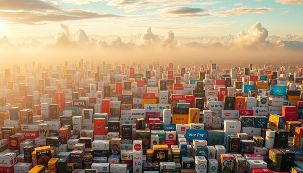 A vast, panoramic scene of diverse brand storytelling examples. In the foreground, a rich tapestry of vivid imagery and captivating narratives unfolds, each reflecting the unique personality and values of various companies. The middle ground features a curated collection of brand logos, packaging designs, and digital interfaces, all seamlessly blended to create a harmonious visual symphony. In the distant background, a dreamlike landscape of abstract shapes and ethereal textures sets the stage, evoking a sense of imagination and boundless creative potential. Lighting is warm and inviting, casting a soft, cinematic glow over the entire composition. The scene is captured through a wide-angle lens, offering a sense of immersion and exploration, inviting the viewer to dive deeper into the world of successful brand storytelling. A vast, panoramic scene of diverse brand storytelling examples. In the foreground, a rich tapestry of vivid imagery and captivating narratives unfolds, each reflecting the unique personality and values of various companies. The middle ground features a curated collection of brand logos, packaging designs, and digital interfaces, all seamlessly blended to create a harmonious visual symphony. In the distant background, a dreamlike landscape of abstract shapes and ethereal textures sets the stage, evoking a sense of imagination and boundless creative potential. Lighting is warm and inviting, casting a soft, cinematic glow over the entire composition. The scene is captured through a wide-angle lens, offering a sense of immersion and exploration, inviting the viewer to dive deeper into the world of successful brand storytelling.